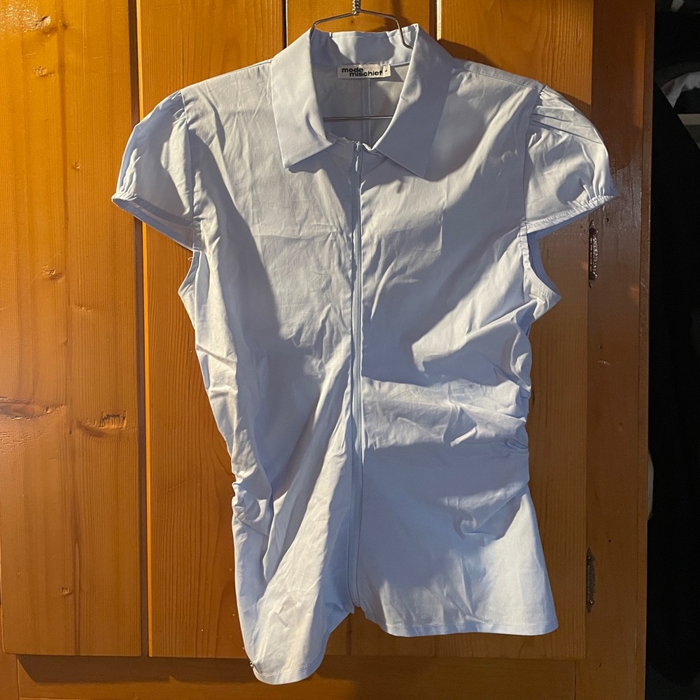 SOLD Mode Mischief - The Zip Short Sleeve in L